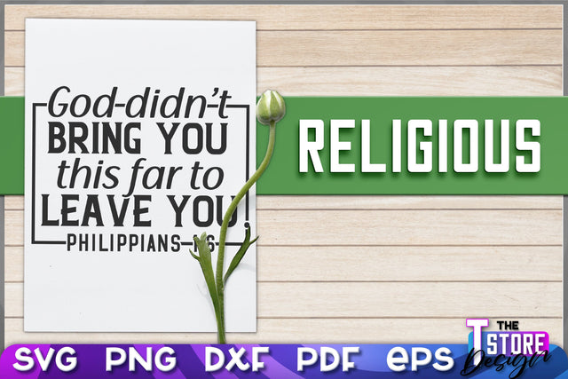 Religious SVG | Christian Phrases | SVG Inscription Design | SVG File v.1 SVG The T Store Design 