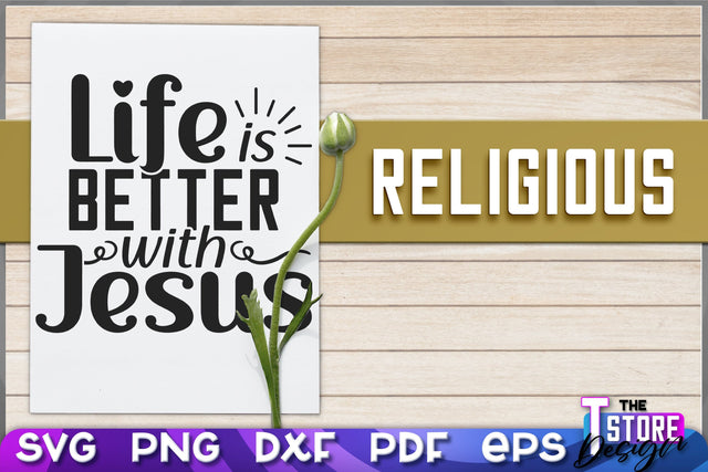 Religious SVG | Christian Phrases | SVG Inscription Design | SVG File v.2 SVG The T Store Design 