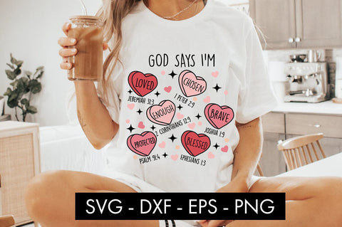 Religious Valentine Candy Heart SVG PNG Sublimation SVG Freeling Design House 