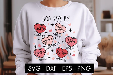 Religious Valentine Candy Heart SVG PNG Sublimation SVG Freeling Design House 