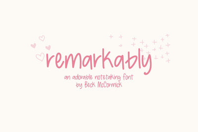 Remarkably Sans Font Beck McCormick 