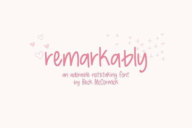 Remarkably Sans Font Beck McCormick 