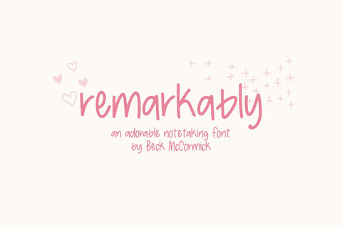 Remarkably Sans Font Beck McCormick 