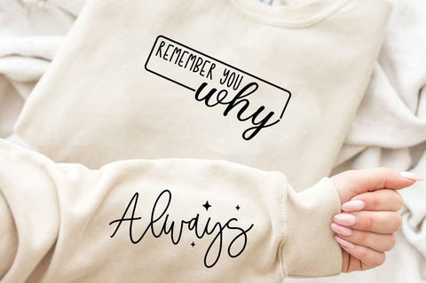 Remember you why, Jesus Motivational Inspirational Sleeve Shirt SVG Design, SVG FiveStarCrafting 