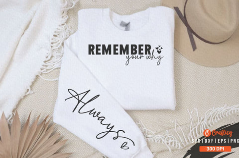 Remember your why Sleeve SVG Design SVG Designangry 