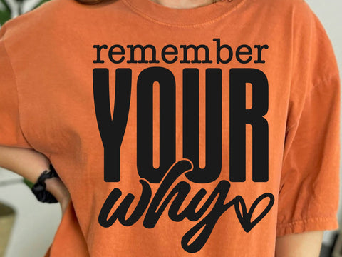Remember Your Why SVG, Inspirational Quotes Svg, Motivation Svg, Love Yourself Svg, Created With a Purpose Svg, You Matter Svg, Love Svg SVG DesignDestine 