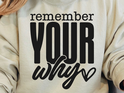 Remember Your Why SVG, Inspirational Quotes Svg, Motivation Svg, Love Yourself Svg, Created With a Purpose Svg, You Matter Svg, Love Svg SVG DesignDestine 