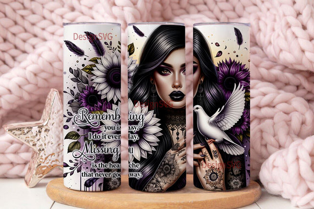 Remembering you is easy 20oz Skinny Straight Tumbler Sublimation Design, Tumbler Wrap For Her PNG, Digital Download Sublimation DesignSVG 