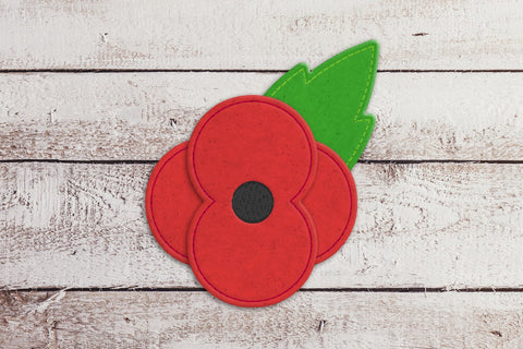Remembrance Poppy ITH Feltie Embroidery Embroidery/Applique DESIGNS Risa Rocks It 