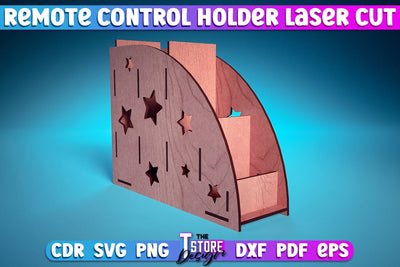 Remote Control Holder Laser Cut | Home Design Laser Cut Design | CNC Files SVG The T Store Design 