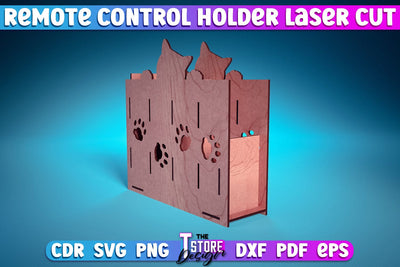 Remote Control Holder Laser Cut | Home Design Laser Cut Design | CNC Files SVG The T Store Design 