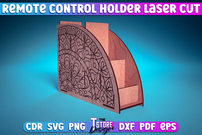 Remote Control Holder Laser Cut | Home Design Laser Cut Design | CNC Files SVG The T Store Design 