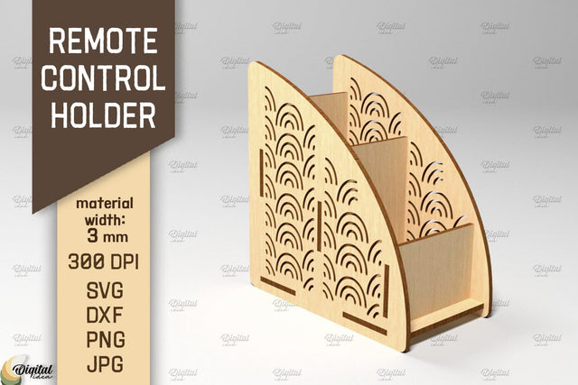 Remote Control Holder SVG. Multipurpose Box Laser Cut SVG Evgenyia Guschina 