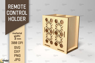 Remote Control Holder SVG. Multipurpose Box Laser Cut SVG Evgenyia Guschina 