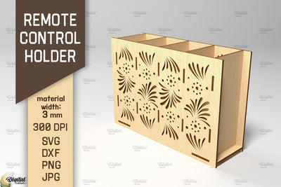 Remote Control Holder SVG. Multipurpose Box Laser Cut SVG Evgenyia Guschina 