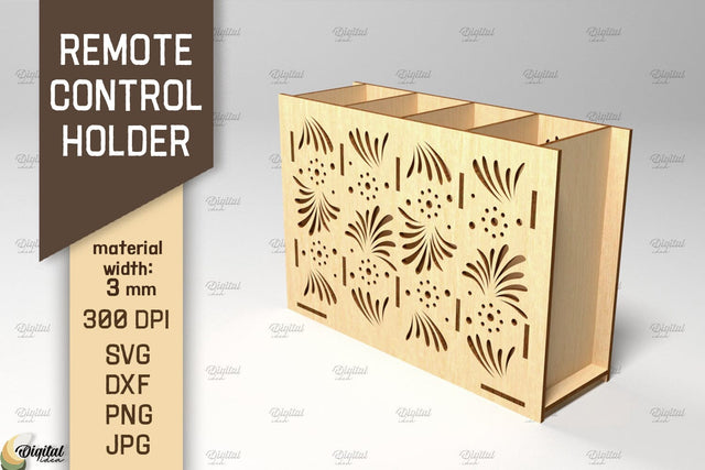 Remote Control Holder SVG. Multipurpose Box Laser Cut SVG Evgenyia Guschina 