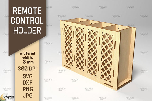 Remote Control Holder SVG. Multipurpose Box Laser Cut SVG Evgenyia Guschina 