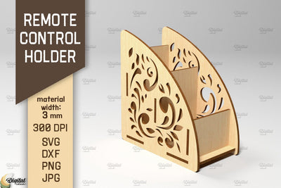 Remote Control Holder SVG. Multipurpose Box Laser Cut SVG Evgenyia Guschina 