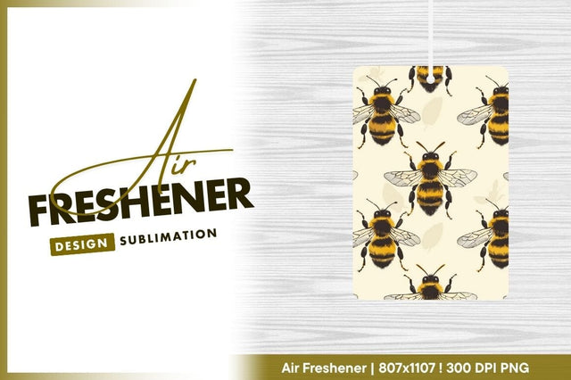 Repeating Pattern of Yellow and Black Bees on a Cream Background Sublimation Regulrcrative 