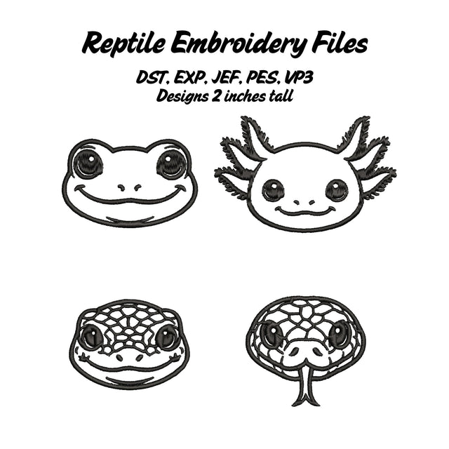 Reptile File Embroidery Set Embroidery/Applique DESIGNS Stitched Haus 