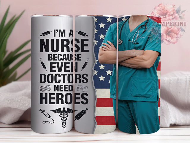 Resilient Care Male Nurse Tumbler, Nursing Hero Tumbler, Men In Nursing, Healthcare Hero Design, Patriotic Nurse Gift, Medical Staff Present, Male RN Tumbler Sublimation Li Zamperini 
