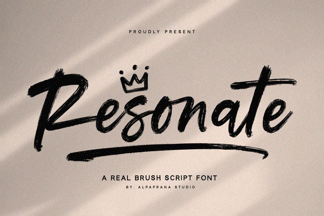 Resonate - Brush Script Font Font Alpaprana Studio 
