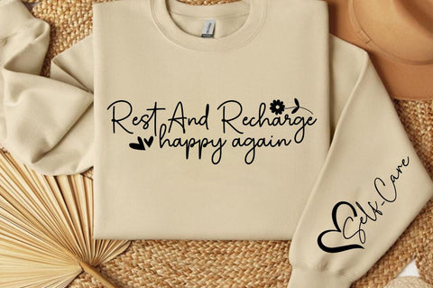 Rest and recharge happy again Sleeve SVG Design SVG Designangry 