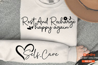 Rest and recharge happy again Sleeve SVG Design SVG Designangry 