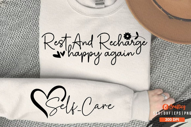 Rest and recharge happy again Sleeve SVG Design SVG Designangry 