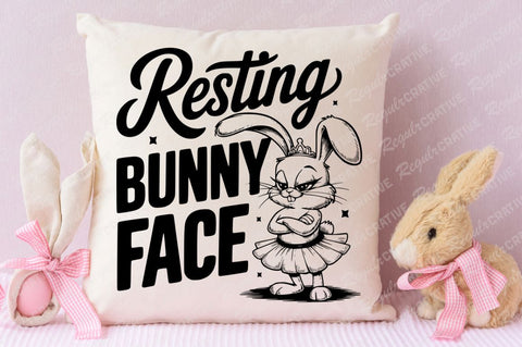 Resting Bunny Face SVG Design SVG Regulrcrative 