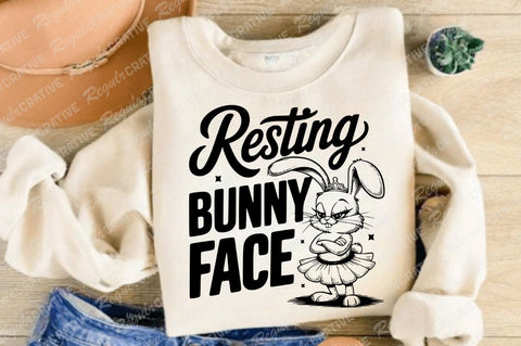 Resting Bunny Face SVG Design SVG Regulrcrative 