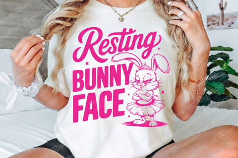 Resting Bunny Face SVG Design SVG Regulrcrative 