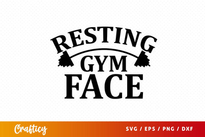 Resting gym face SVG Design SVG Designangry 
