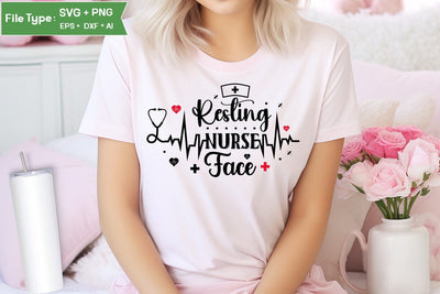 Resting Nurse Face SVG Design, Nurse Quotes SVG Design, Nurse SVG Design, SVGs,Quotes and Sayings,Food & Drink,On Sale, Print & Cut SVG DesignPlante 503 