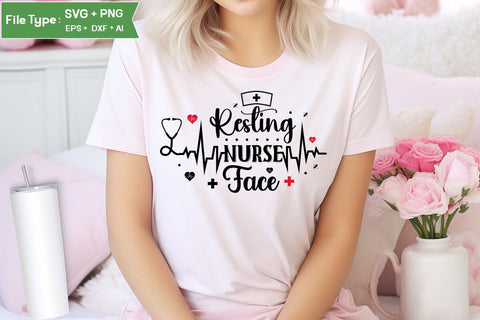 Resting Nurse Face SVG Design, Nurse Quotes SVG Design, Nurse SVG Design, SVGs,Quotes and Sayings,Food & Drink,On Sale, Print & Cut SVG DesignPlante 503 