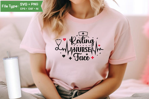 Resting Nurse Face SVG Design, Nurse Quotes SVG Design, Nurse SVG Design, SVGs,Quotes and Sayings,Food & Drink,On Sale, Print & Cut SVG DesignPlante 503 