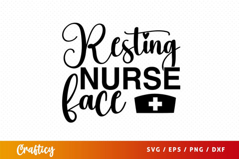 Resting nurse face Svg Design SVG Designangry 