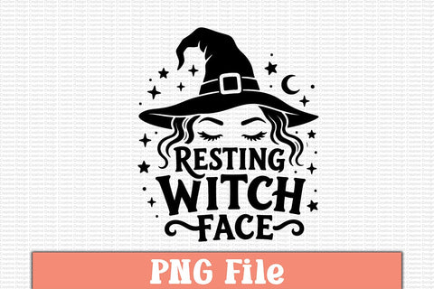 Resting Witch Face PNG Design Sublimation Craftlabsvg24 
