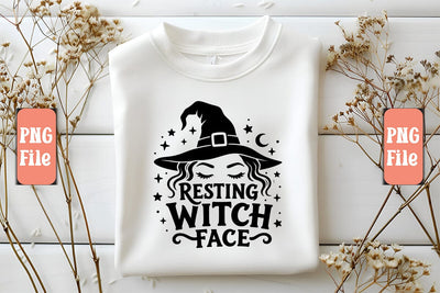 Resting Witch Face PNG Design Sublimation Craftlabsvg24 
