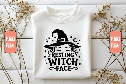 Resting Witch Face PNG Design Sublimation Craftlabsvg24 