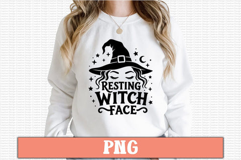 Resting Witch Face PNG Design Sublimation Craftlabsvg24 