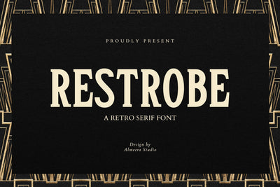 Restrobe - Retro Serif Font Font studioalmeera 