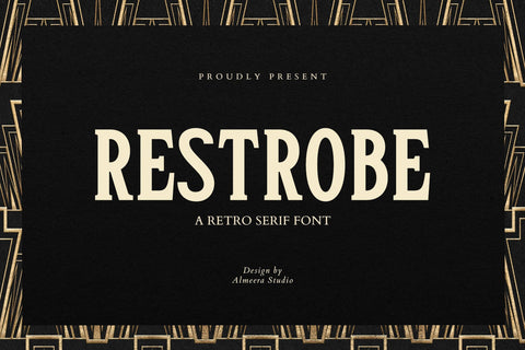Restrobe - Retro Serif Font Font studioalmeera 