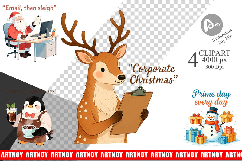 Retail Christmas Sarcasm Clipart Sublimation artnoy 