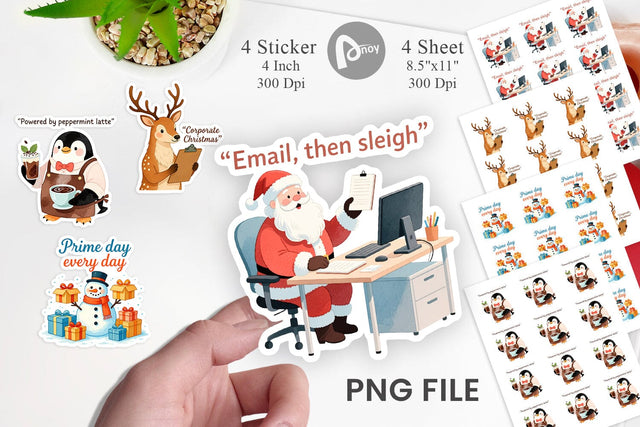 Retail Christmas Sarcasm Sticker Sublimation artnoy 