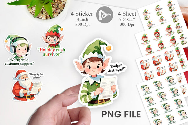 Retail Christmas Sarcasm Sticker Sublimation artnoy 