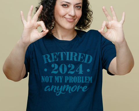Retired 2024 not my Problem anymore Retirement svg, Grandpa svg, Party svg, Silhouette, Cricut, Diy, Clipart, Birthday svg SVG DesignDestine 