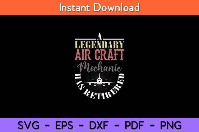 Retired Aircraft Mechanic Gift Retirement Svg Design SVG artprintfile 