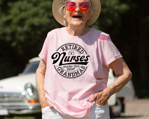 Retired Nurses Make the Best Grandmas Svg, Retired Life, Retired Nurse Svg, Retired Grandma, Retirement Shirt, Mothers Day Svg, Nursing Svg SVG DesignDestine 
