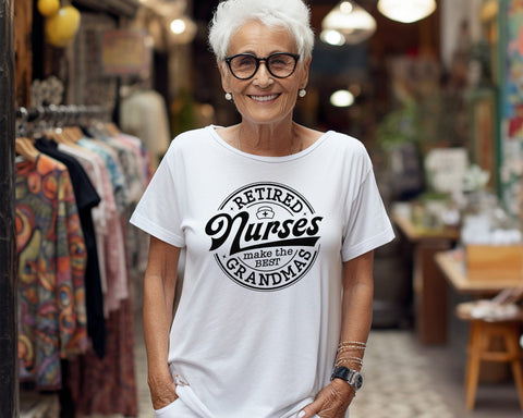 Retired Nurses Make the Best Grandmas Svg, Retired Life, Retired Nurse Svg, Retired Grandma, Retirement Shirt, Mothers Day Svg, Nursing Svg SVG DesignDestine 